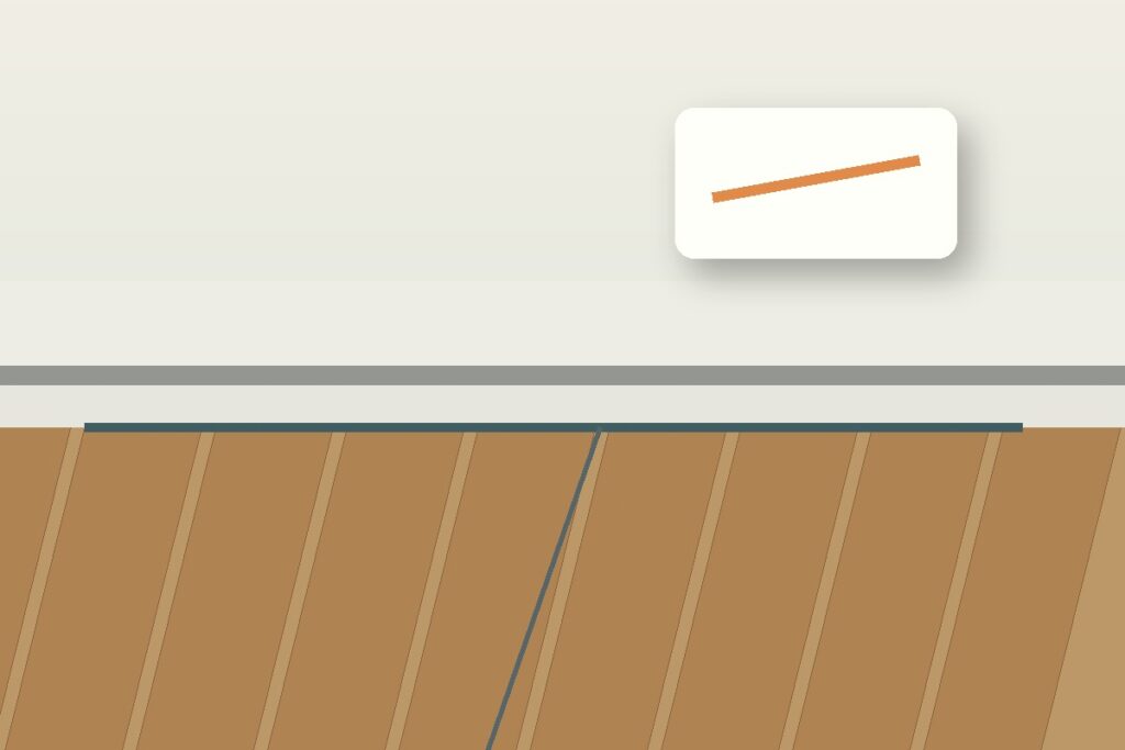 Flooring and baseboard details coordinated during a remodeling project